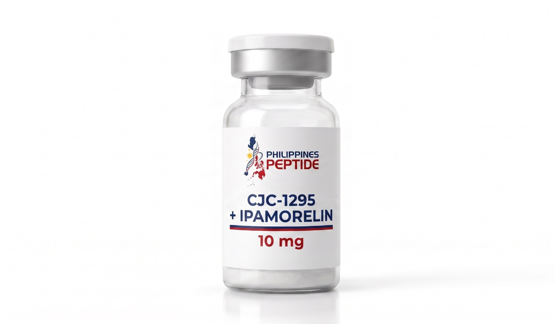 CJC-1295 + Ipamorelin 10 mg research peptide vial